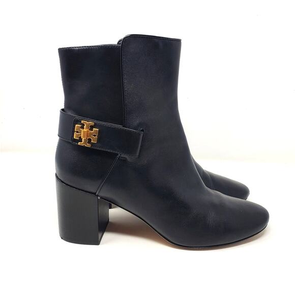 Tory Burch Kira 70MM Bootie Leather Ankle Boots Perfect Black 59585 Size US 9 - Picture 2 of 11